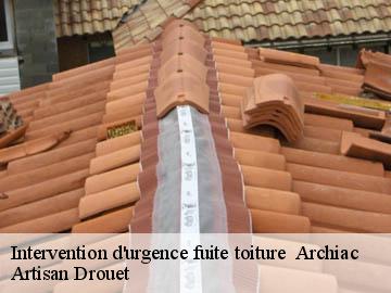 Intervention d'urgence fuite toiture   17520