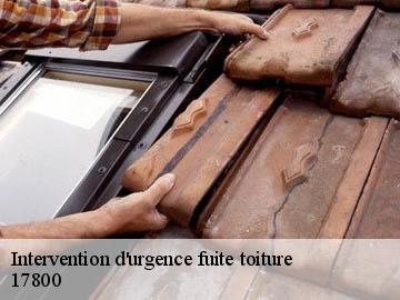 Intervention d'urgence fuite toiture 17800