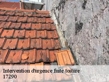 Intervention d'urgence fuite toiture 17290